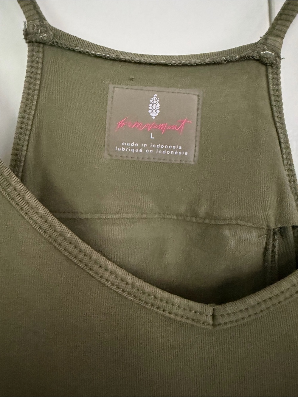 Free People Olive Green Relaxed Strap Jumpsuit - Picture 2 of 5